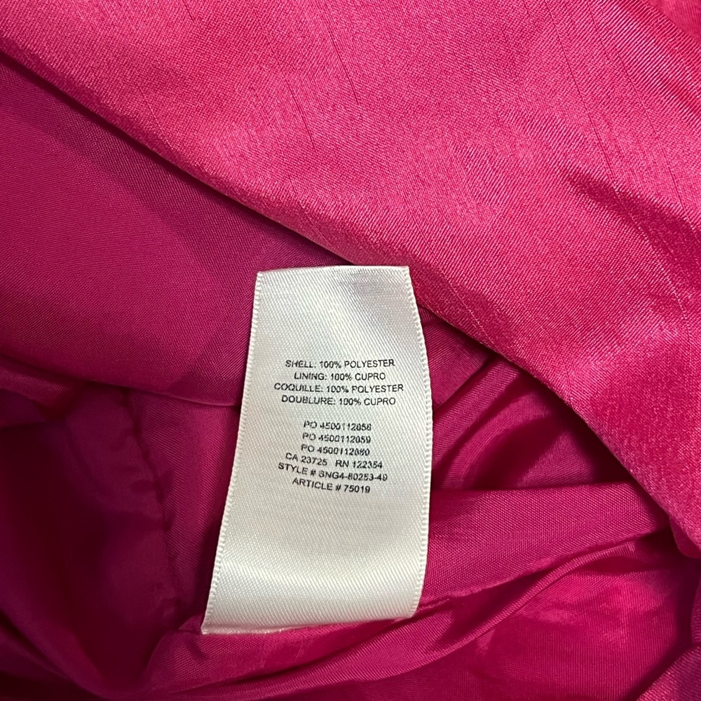 Aritzia WILFRED Rhapsody One Shoulder Long Sleeve Dress in Electron Fuchsia - Picture 10 of 16